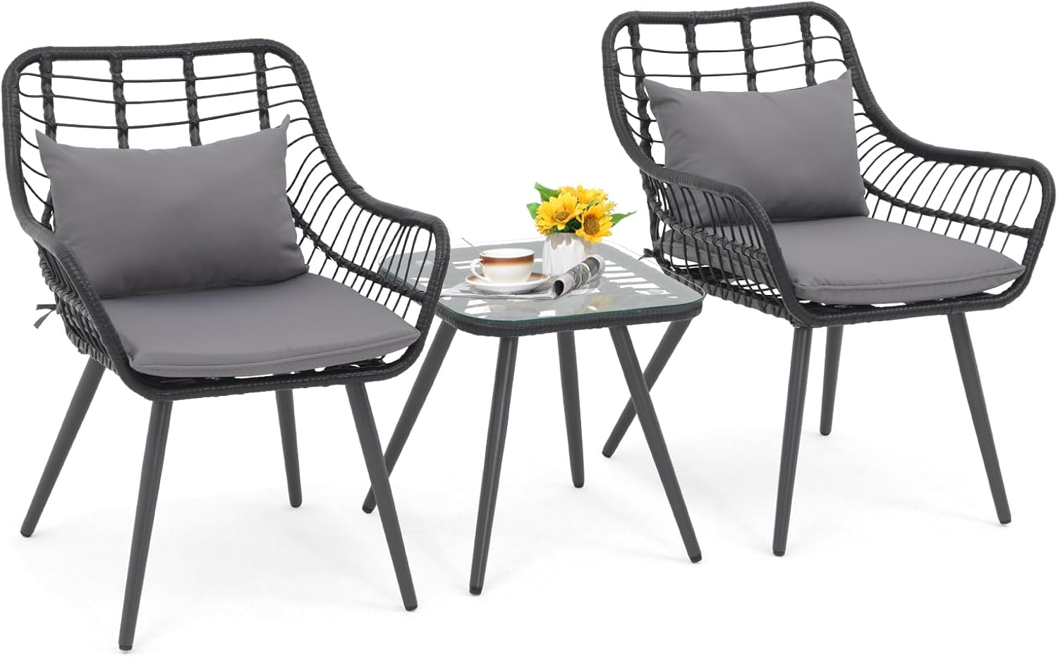 Verano Garden 3 Piece Patio Bistro Set for Outdoor Relaxation