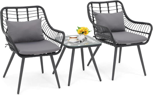 Verano Garden 3 Piece Patio Bistro Set for Outdoor Relaxation
