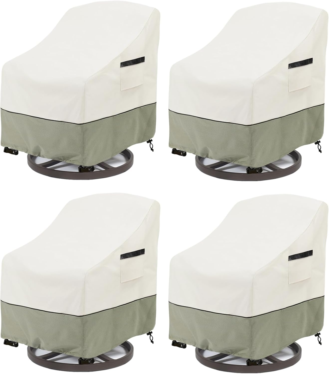 Patio Swivel Chair Cover 4 Pack - Waterproof Heavy Duty Protection