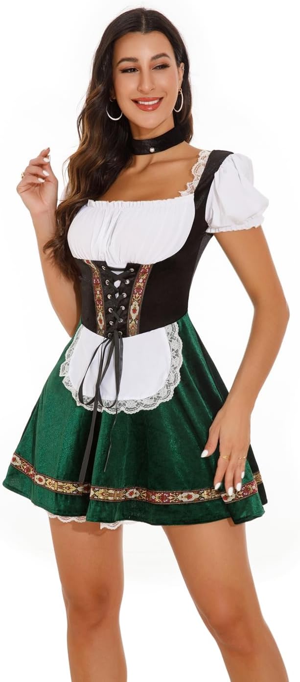 Traditional Dirndl Dresses for Oktoberfest Women Costumes
