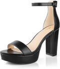 Ankis Chunky Platform Heels 4 in Block Heeled Sandals - Comfy Height