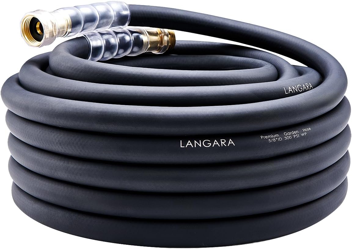 Heavy Duty Premium Garden Hose 50ft with Transparent Handle