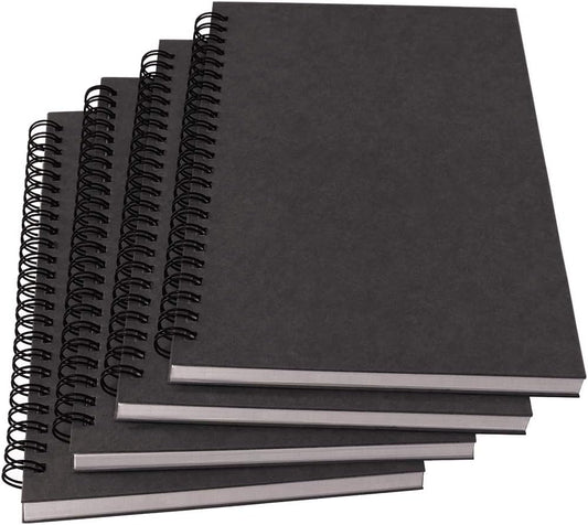 YUREE A5 Spiral Journal 100gsm Thick Paper, 4 Pack