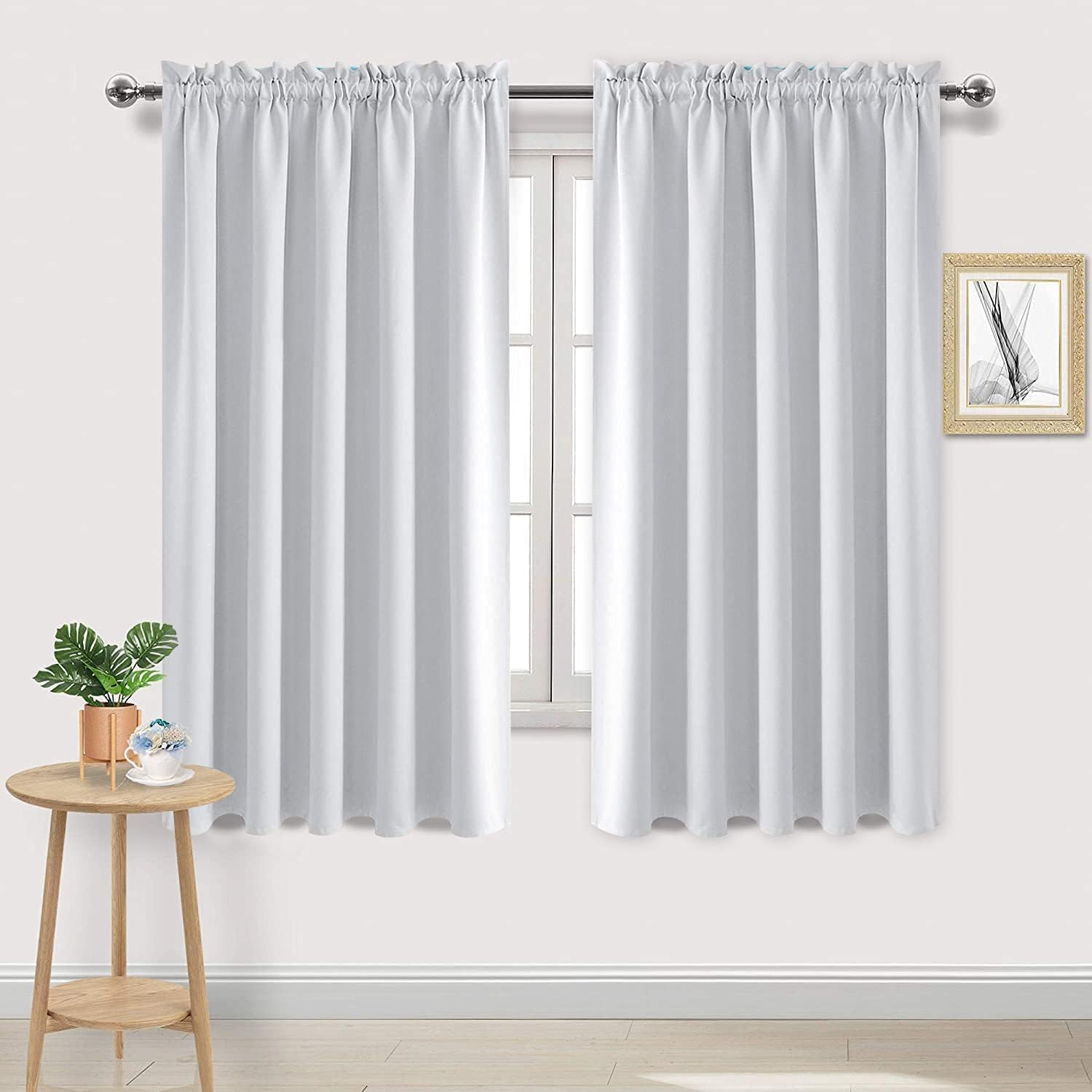 DWCN White Curtains for Living Room Thermal Insulated Panels