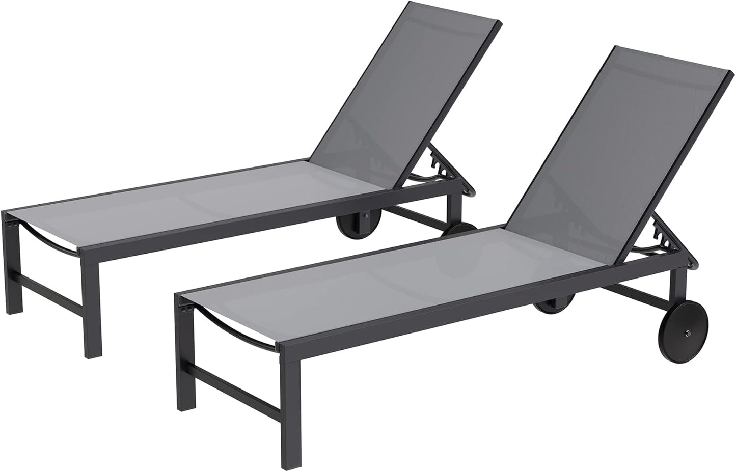 Shintenchi Outdoor Chaise Lounges with Wheels for Relaxation