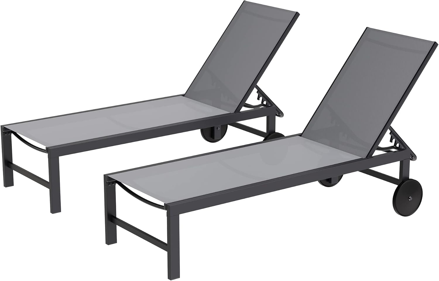 Shintenchi Outdoor Chaise Lounges with Wheels for Relaxation