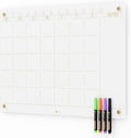 Glass Monthly Dry Erase Calendar Whiteboard for Home Office