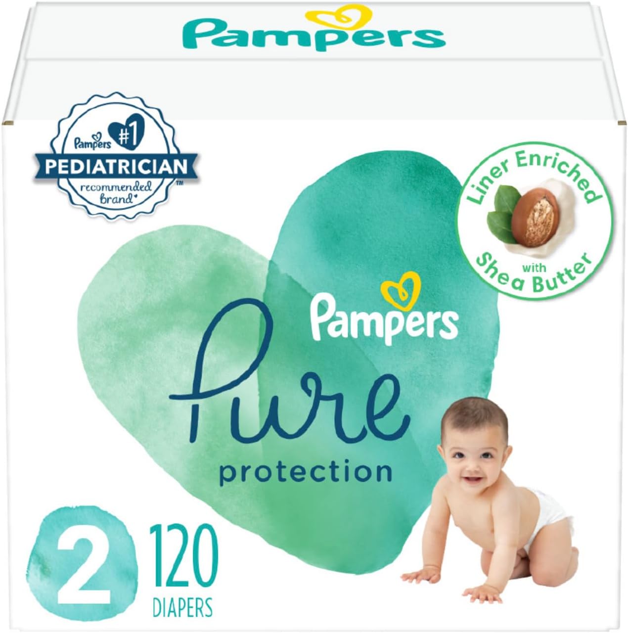 Pampers Baby Diapers Pure Protection Size 2 for Sensitive Skin