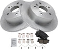 TRQ Rear Brake Pad & Rotor Kit Ceramic Compatible with 2007-2012 Lexus