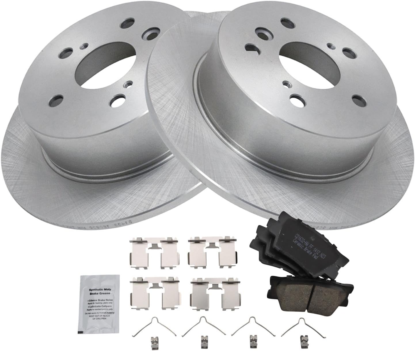 TRQ Rear Brake Pad & Rotor Kit for Lexus ES350 and Toyota Avalon