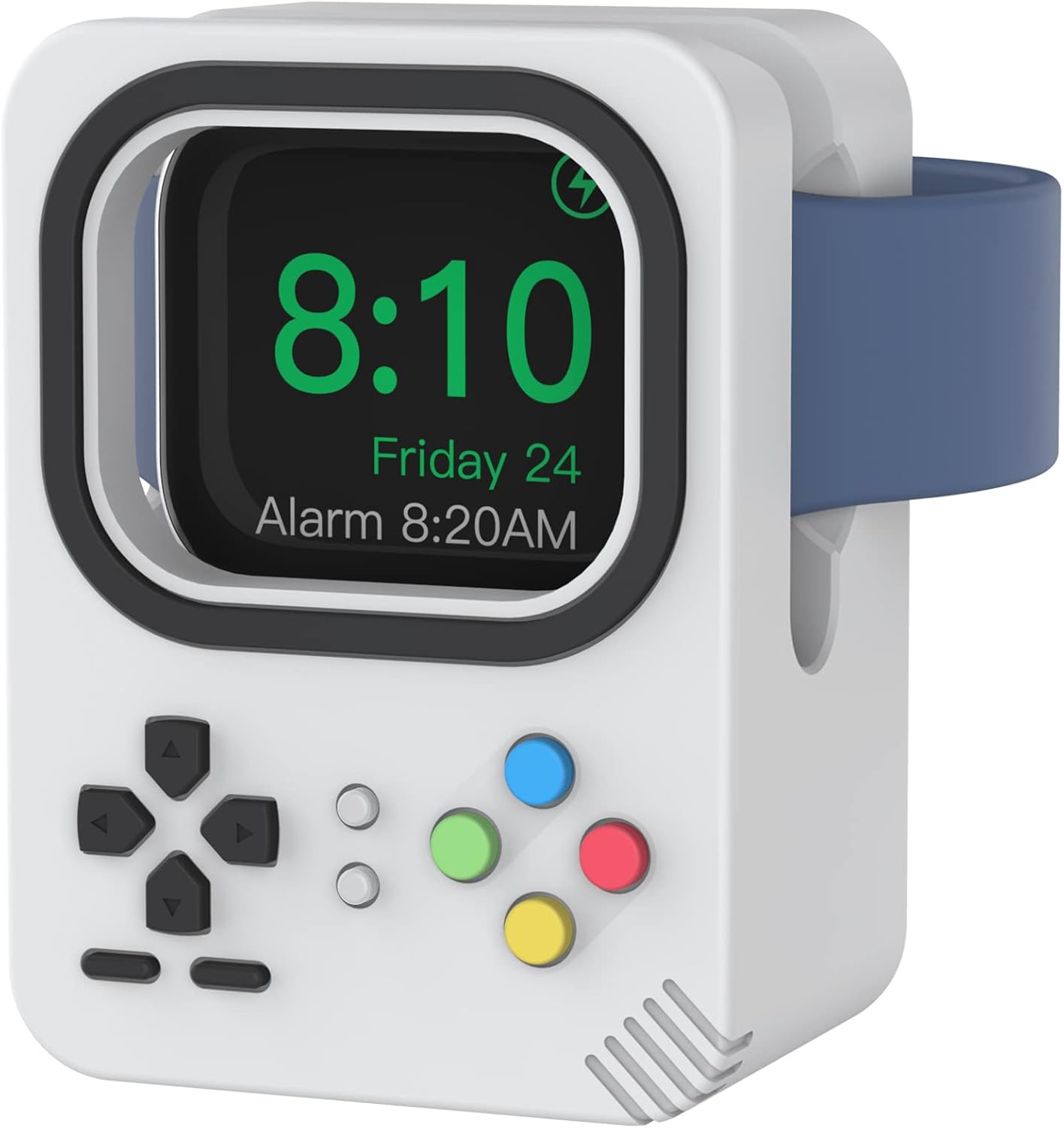 Stable Silicone iWatch Charger Stand - Supports Nightstand Mode!