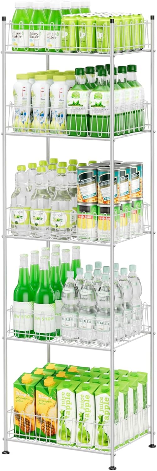 5 Tier Water Bottle Storage Rack for Kitchen and Living Room
