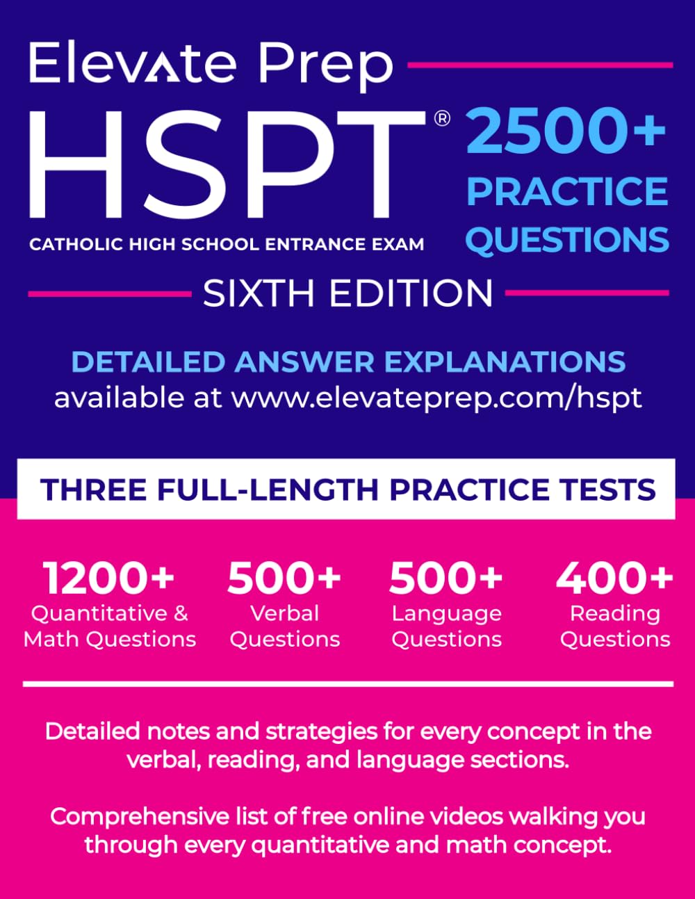 HSPT: 2500+ Practice Questions for Effective Test Prep