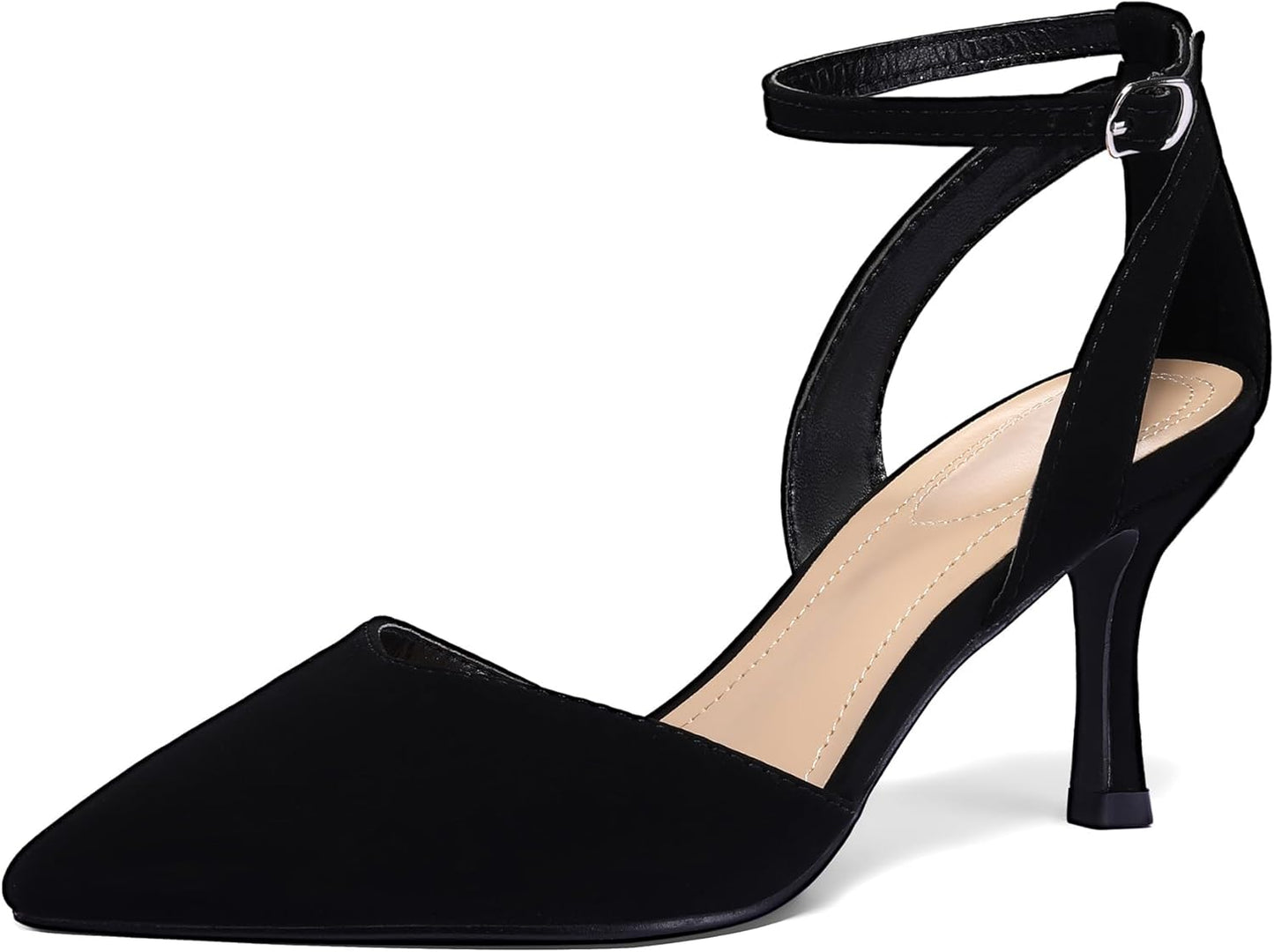 mysoft Women's Pointed Toe Kitten Low Heels for Any Occasion