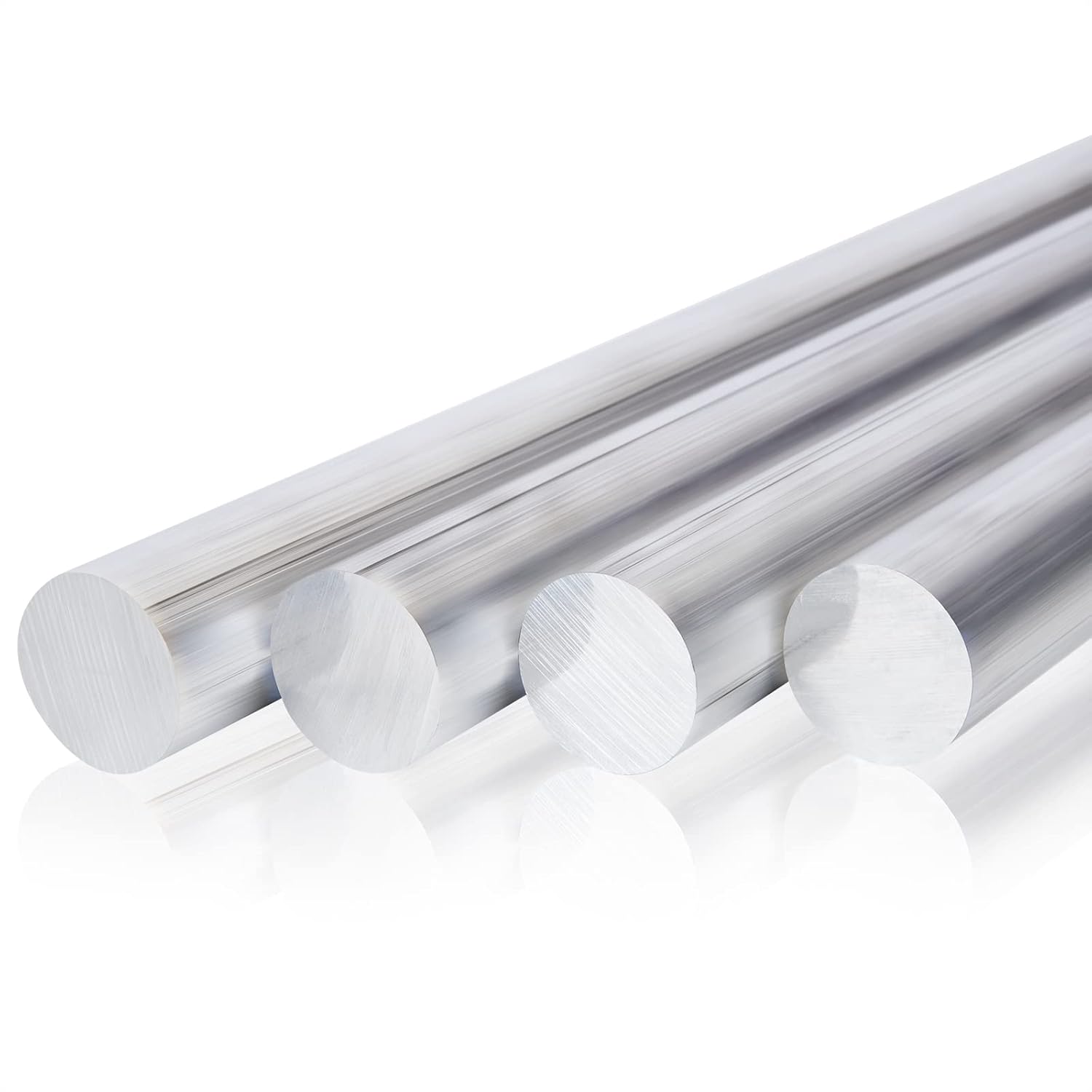 4 Pcs 1 Inch Diameter Round Aluminum Bar for Various Uses