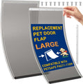 Large Dog Door Replacement Flaps 2-Pack with Aluminium Bracket - Fits
