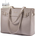Laptop Tote Bag for Women 15.6 in - Waterproof PU Leather Work Tote