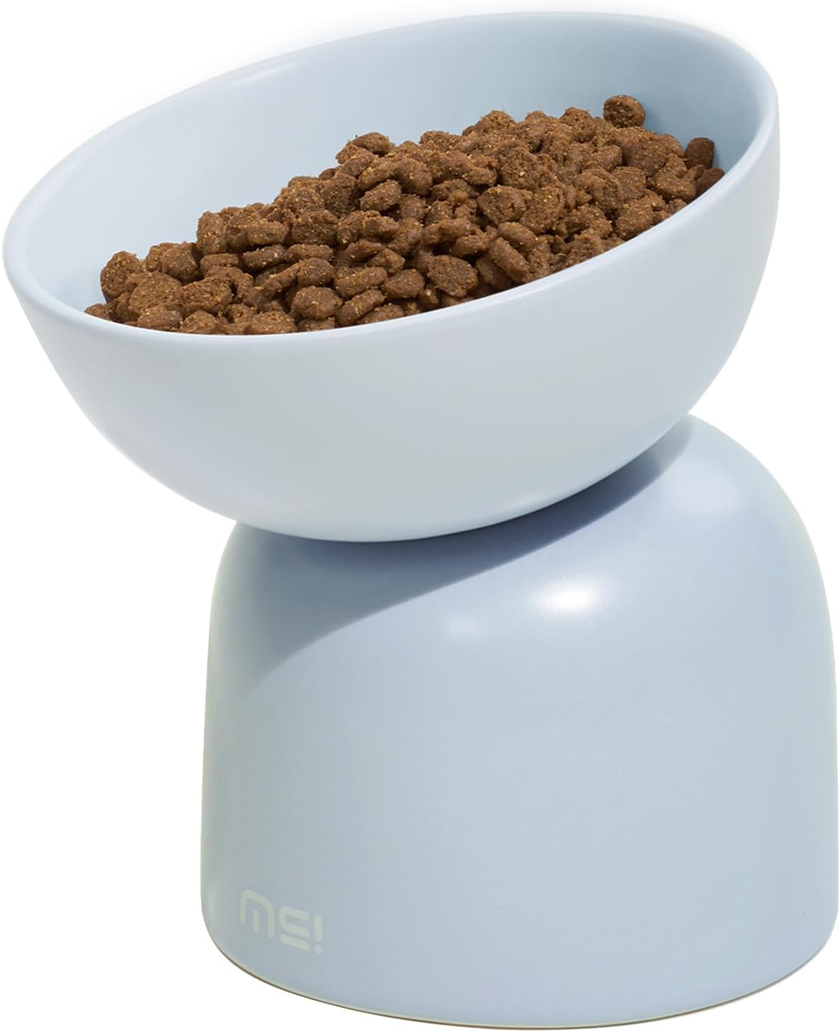 15 Tilted Ceramic Cat Dog Bowls - No Spill Design