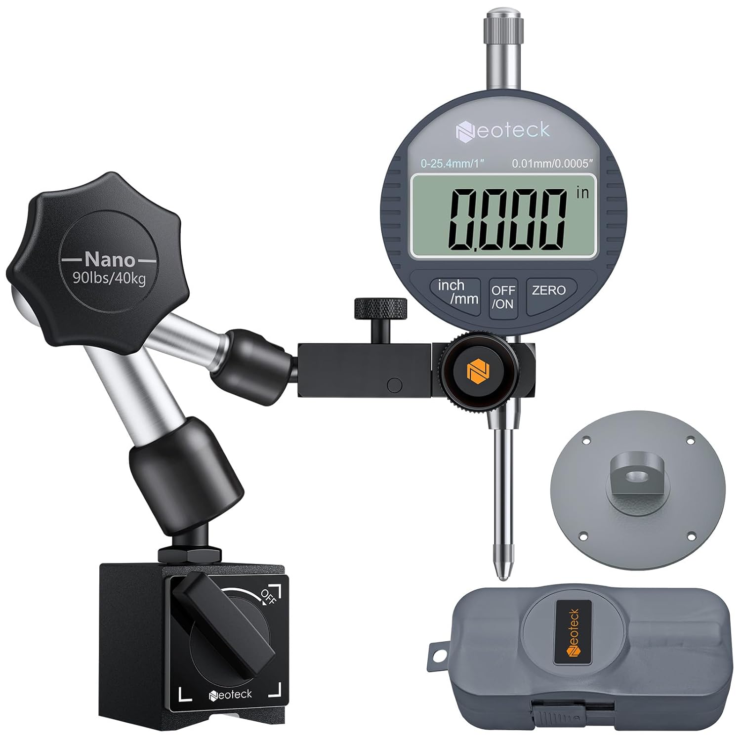 Neoteck Digital Indicator Set with Magnetic Base for Precision