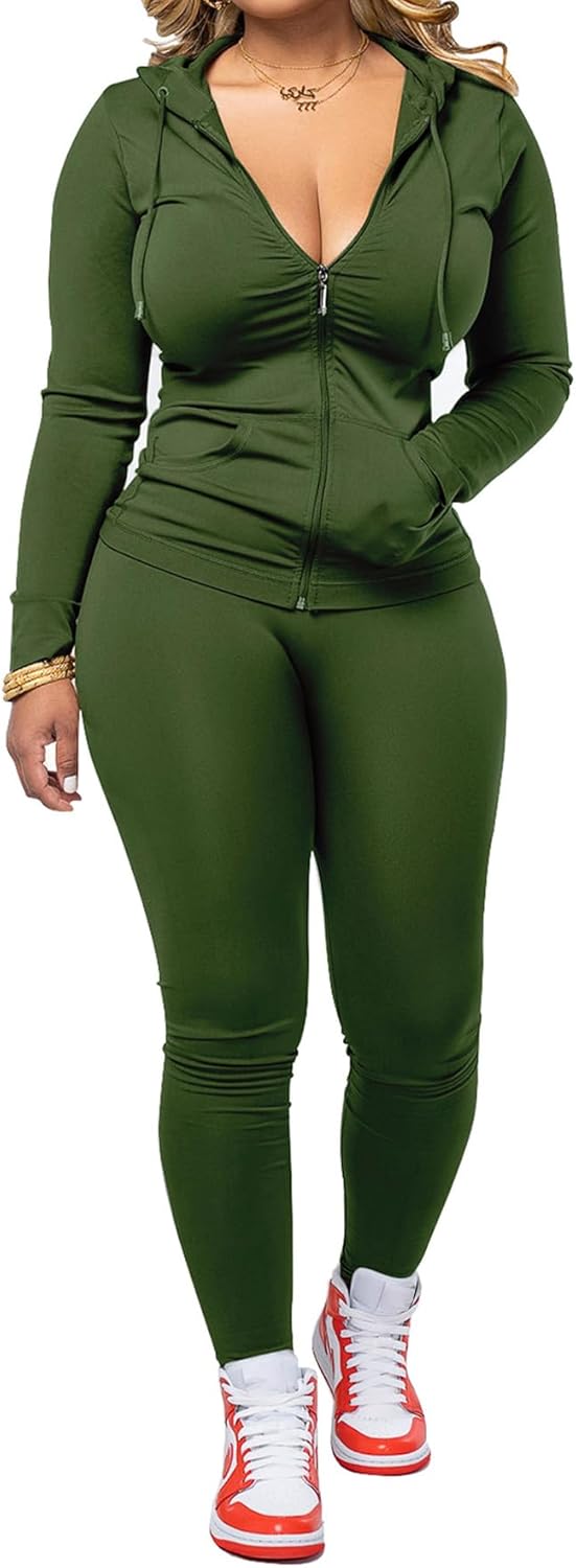 PINSV Women Two Piece Outfits for Workout and Casual Wear