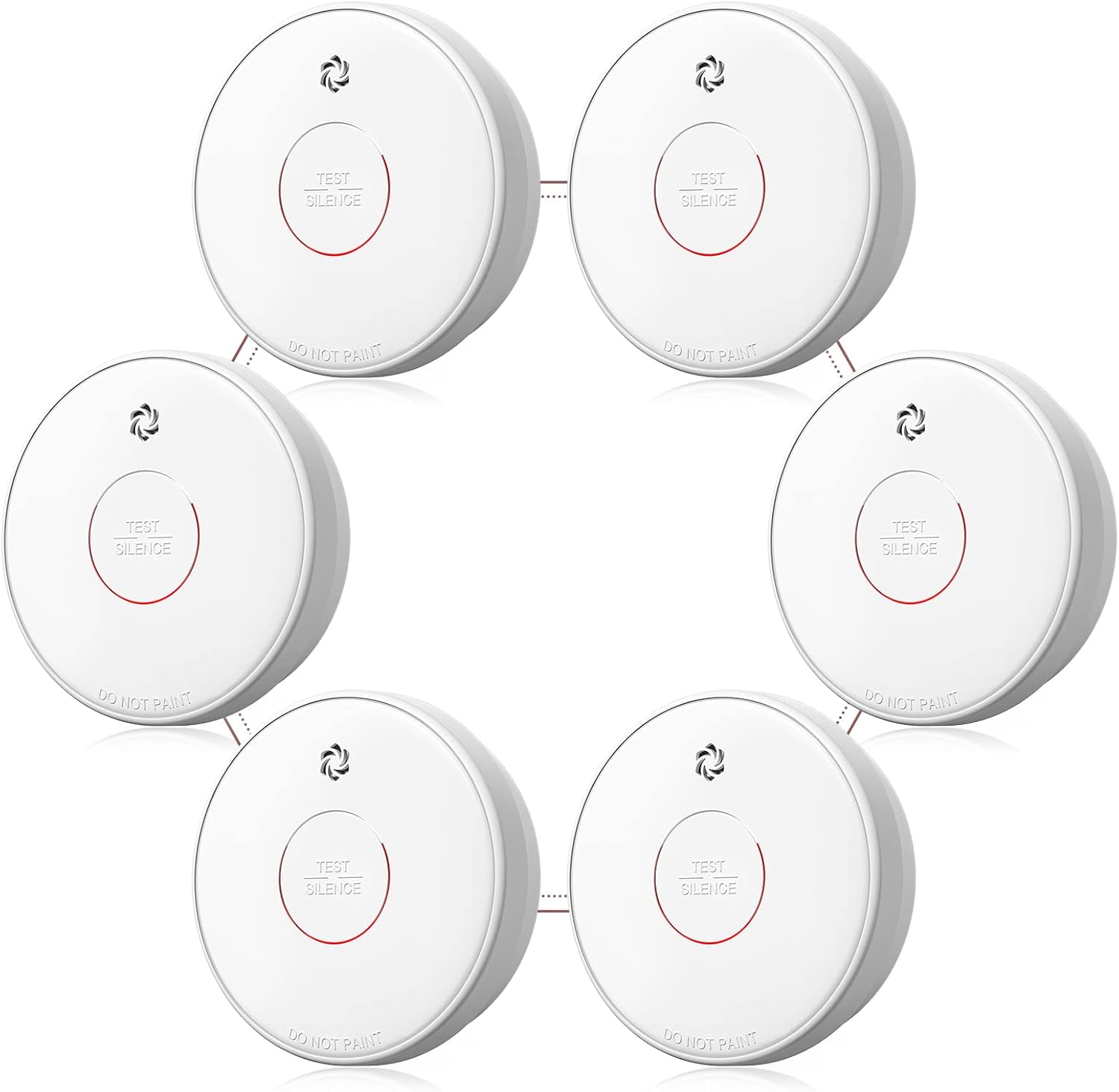 Wireless Smoke Detector Interconnected with 10-Year Lifetime