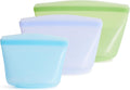 Stasher 3-Pack Silicone Bowls Blue Lavender Green - Reusable