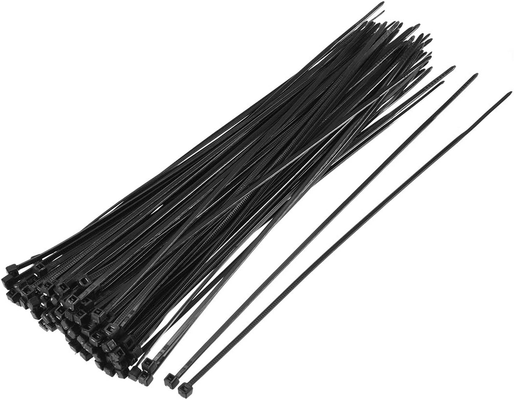 100 Self-Locking Black Zip Ties - Strong, Durable & Versatile!