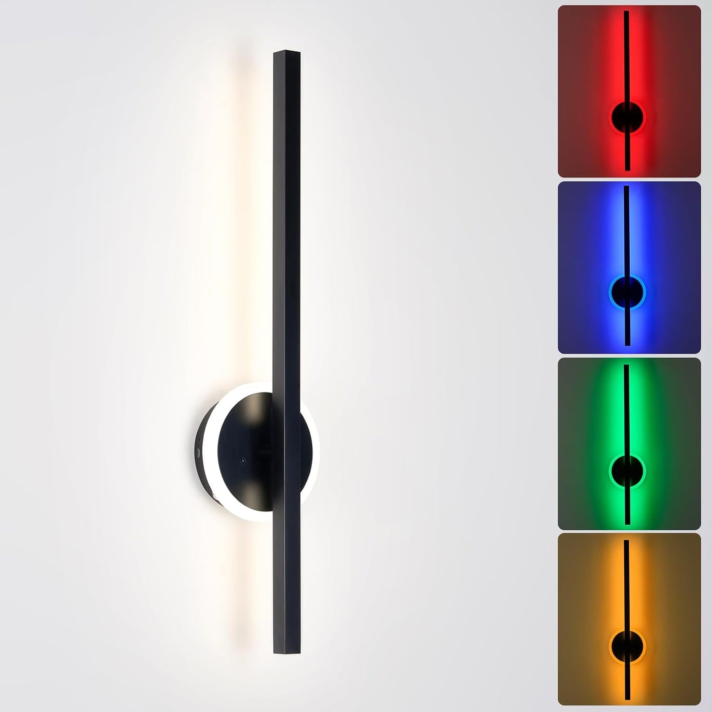 Battery Operated Wall Sconces with RGB Colors and Remote Control