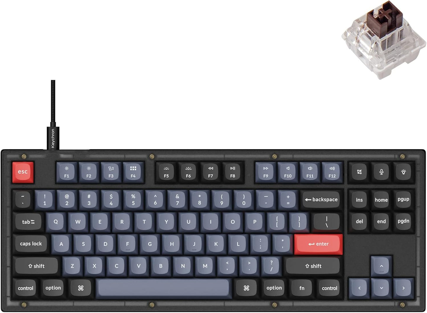 Keychron V3 Wired Custom Mechanical Keyboard for TKL Lovers