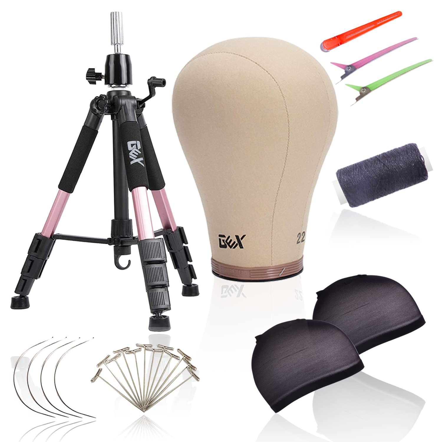 GEX 23 Canvas Cork Wig Head with Adjustable 55 Tripod Stand