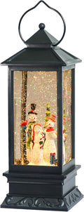 Singing Musical Snow Globe Lantern - Lighted Glittering Holiday Decor