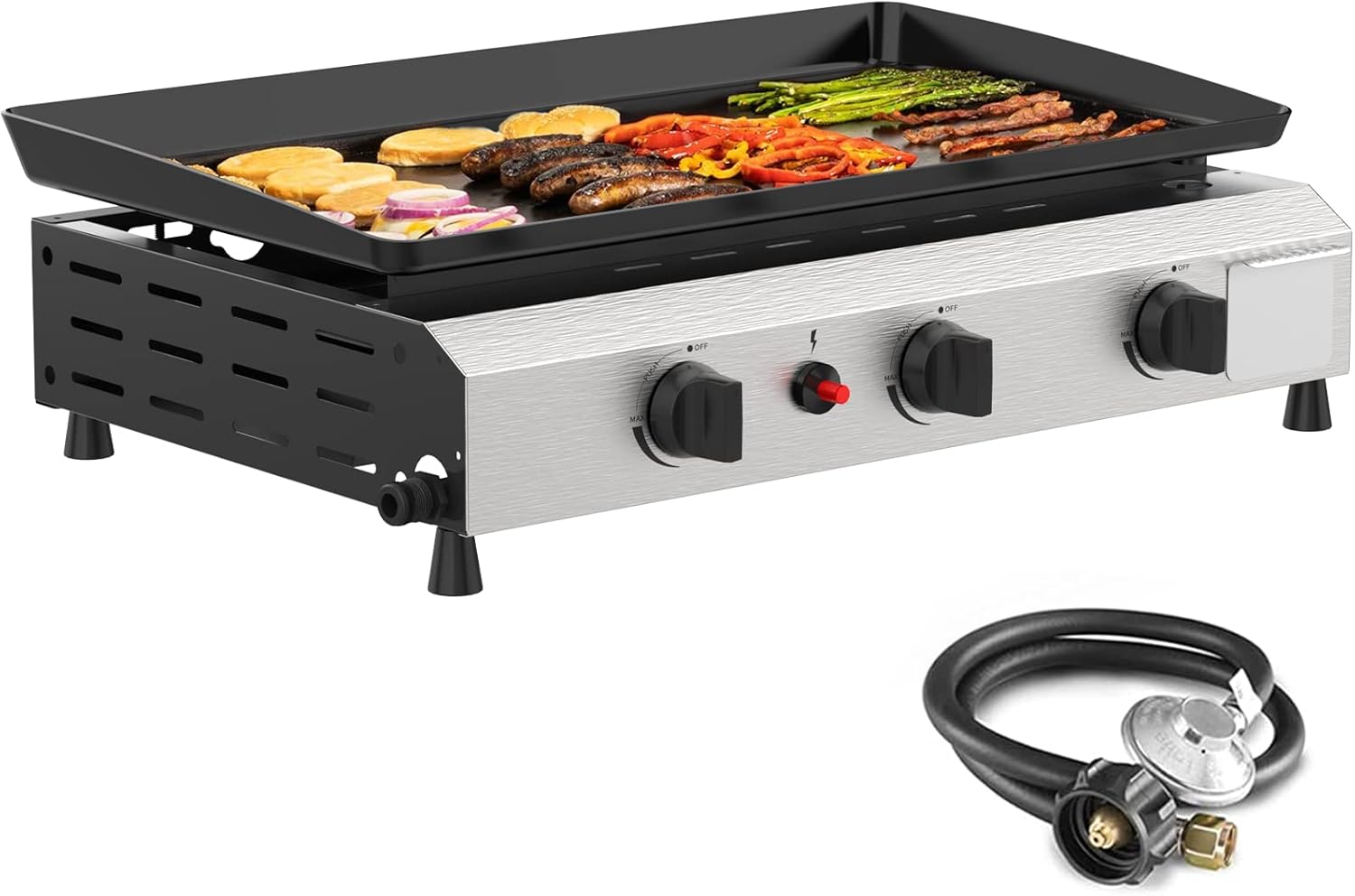 SKOK 3 Burner Gas Griddle - Perfect for Outdoor Cooking