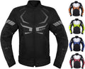 Motorcycle Jacket for Men CE Armored Waterproof Black 2X-Large