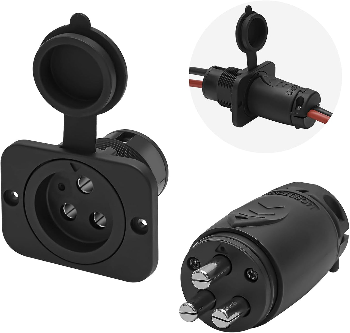 70A Trolling Motor Plug & Receptacle for Marine Boat Systems