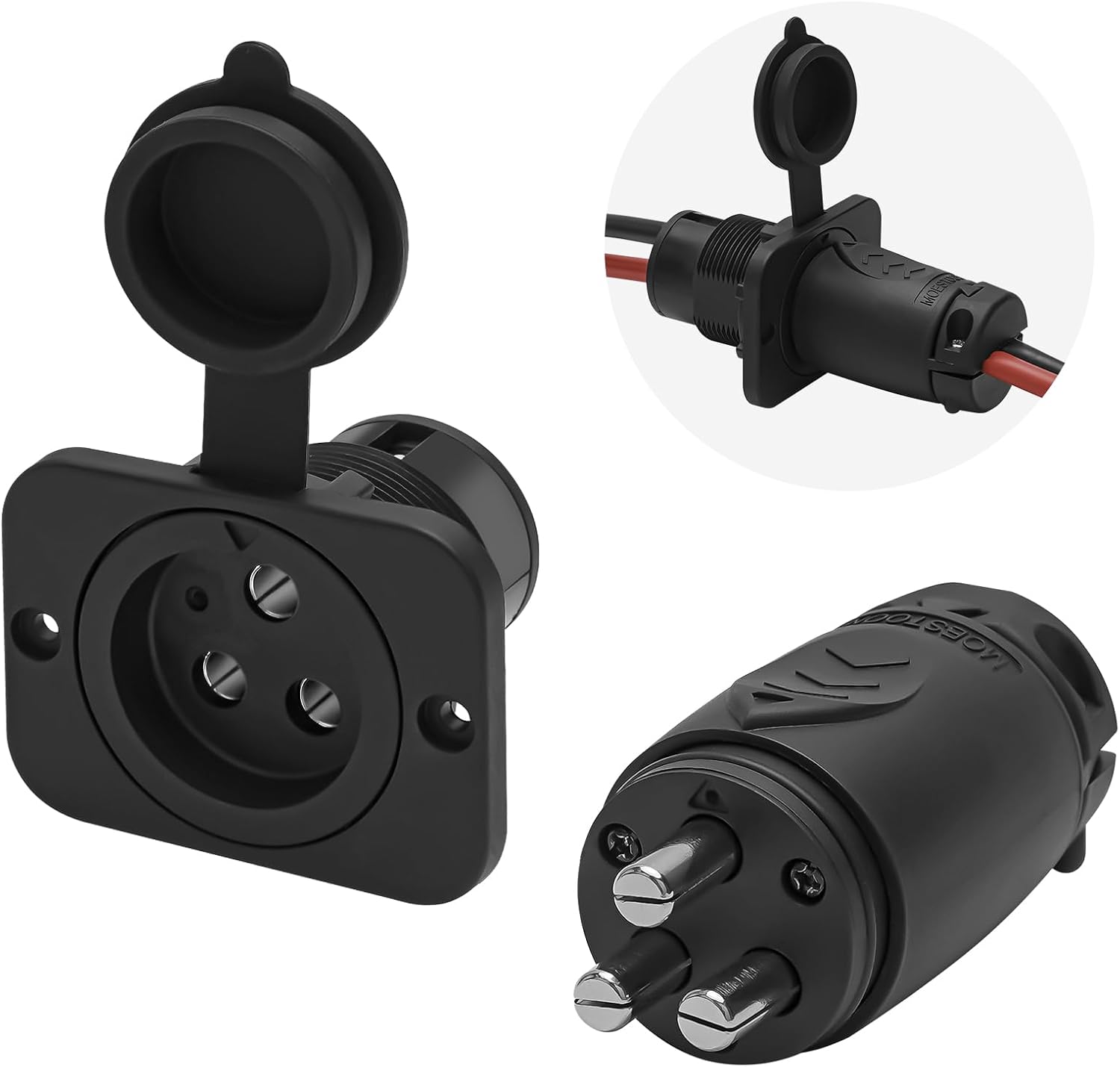 70A Trolling Motor Plug & Receptacle for Marine Boat Systems