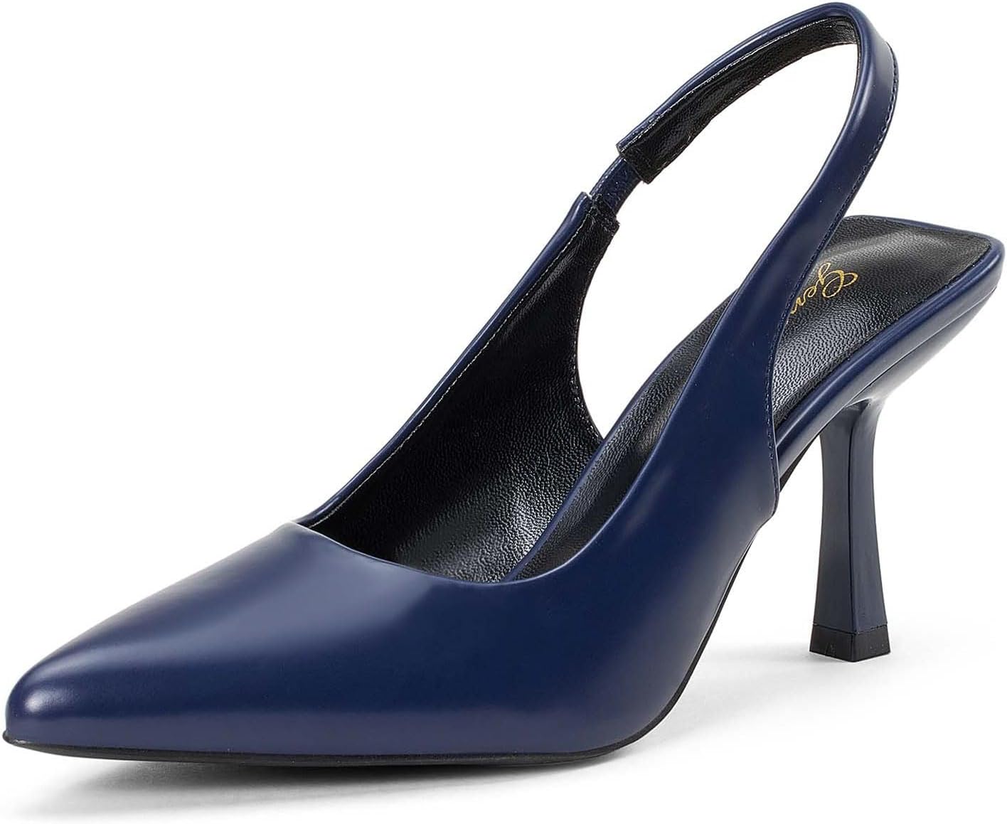 GENSHUO Women's Slingback Kitten Heel Stiletto Pumps for Elegance