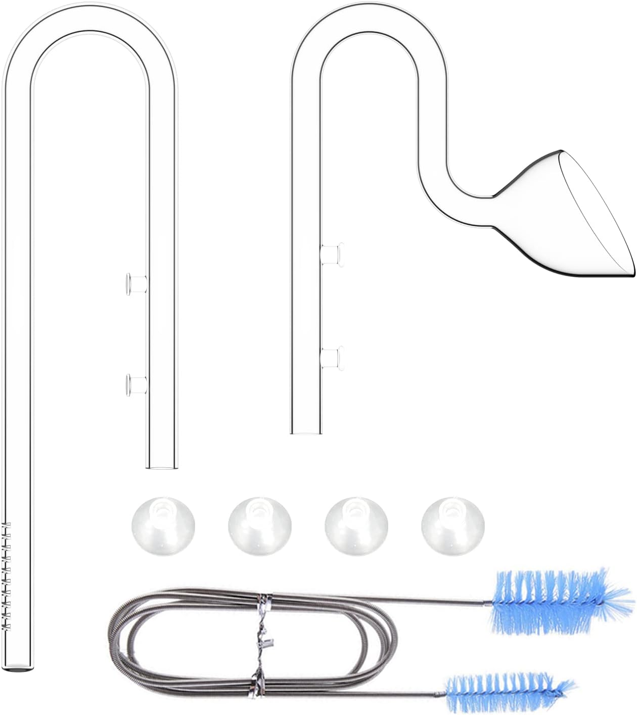 FZONE 13mm Aquarium Glass Lily Pipe Kits for Optimal Aquascape
