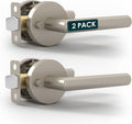 Mega Handles Ronn Privacy Door Handle 2 Pack - Reversible Satin Nickel