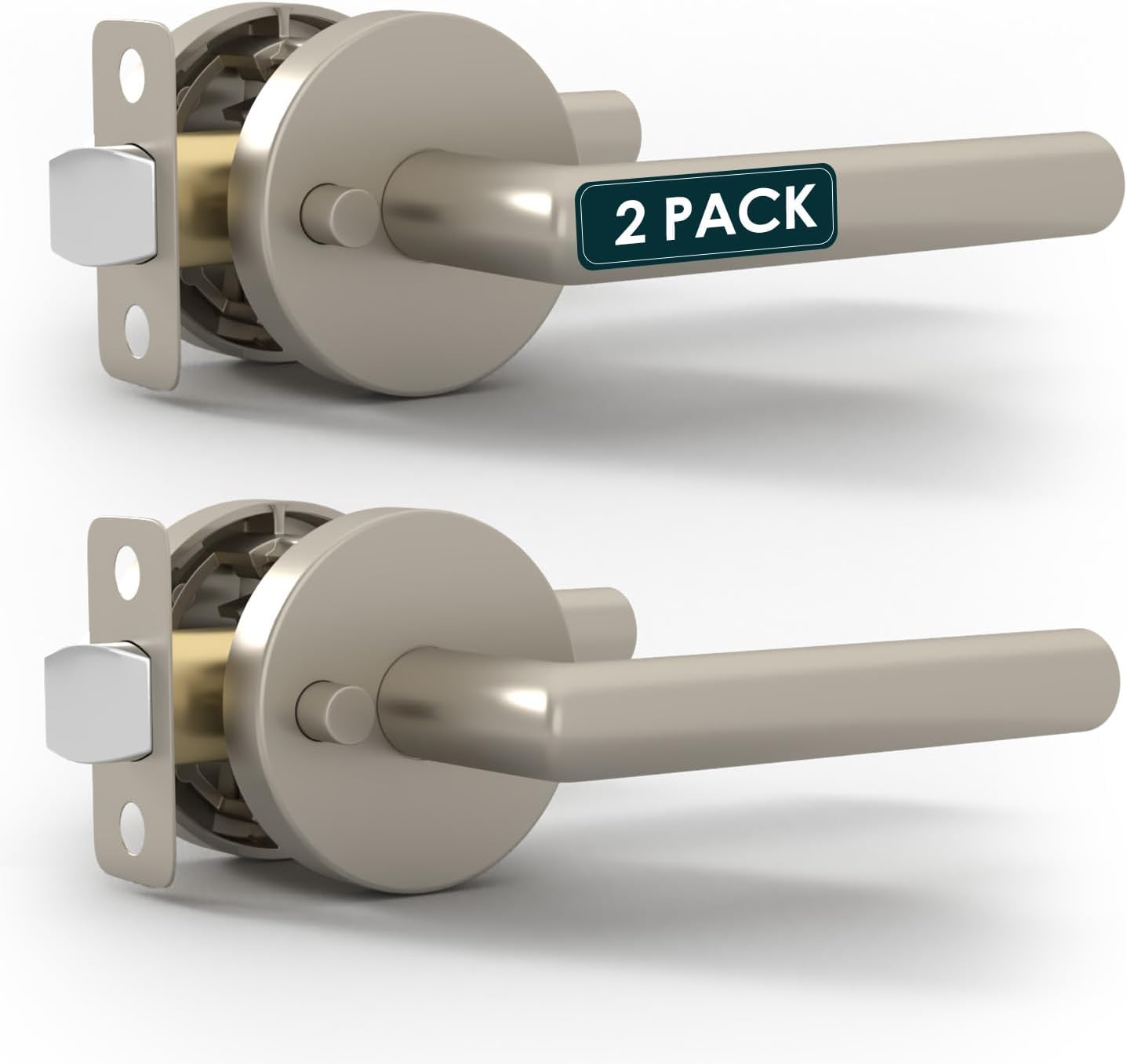 Mega Handles Ronn Privacy Door Handle - Elegant Satin Nickel Design