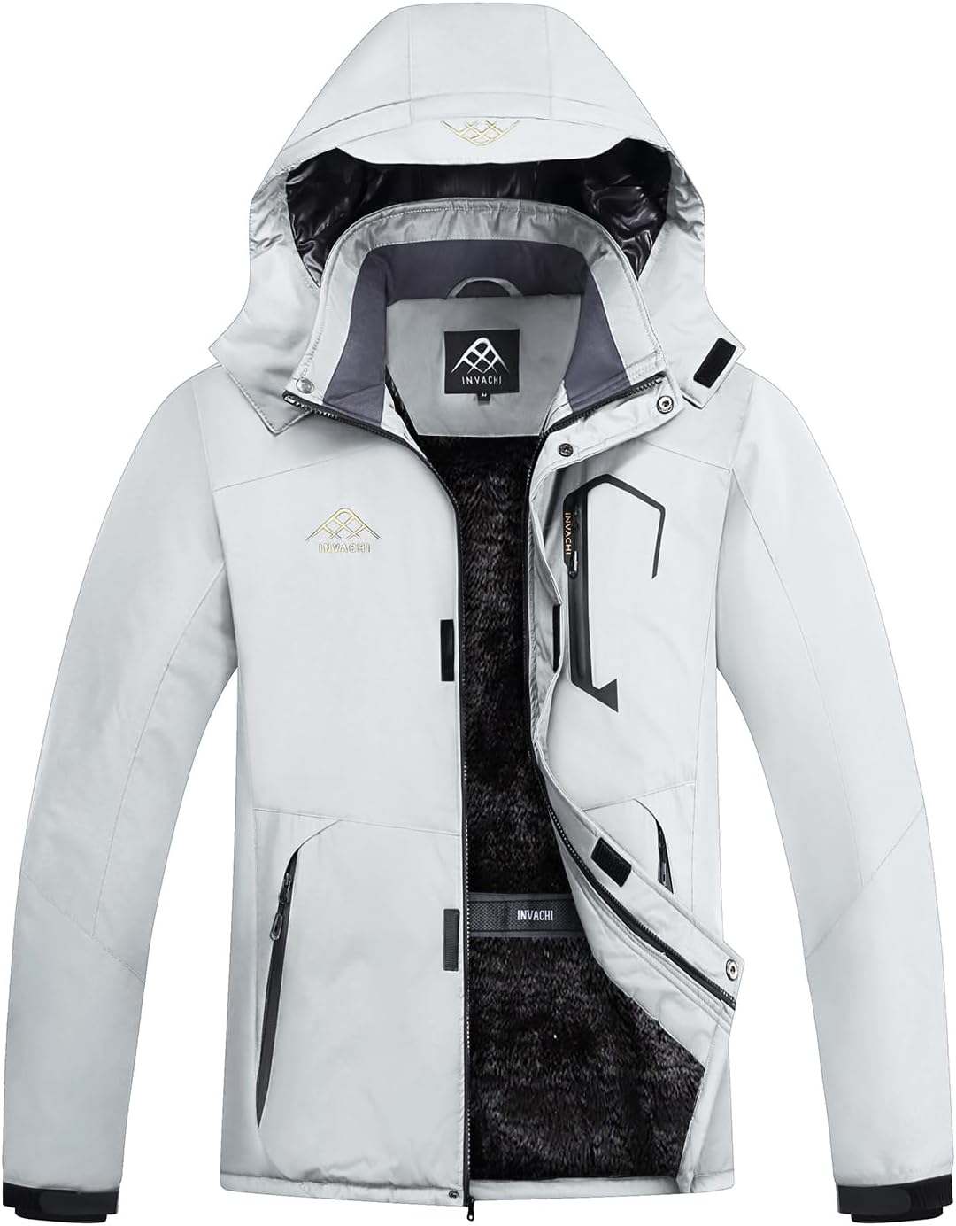 INVACHI Men's Waterproof Ski Jacket