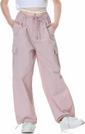 Rolanko Parachute Pants for Girls Y2K Cargo Trousers - Comfortable fit