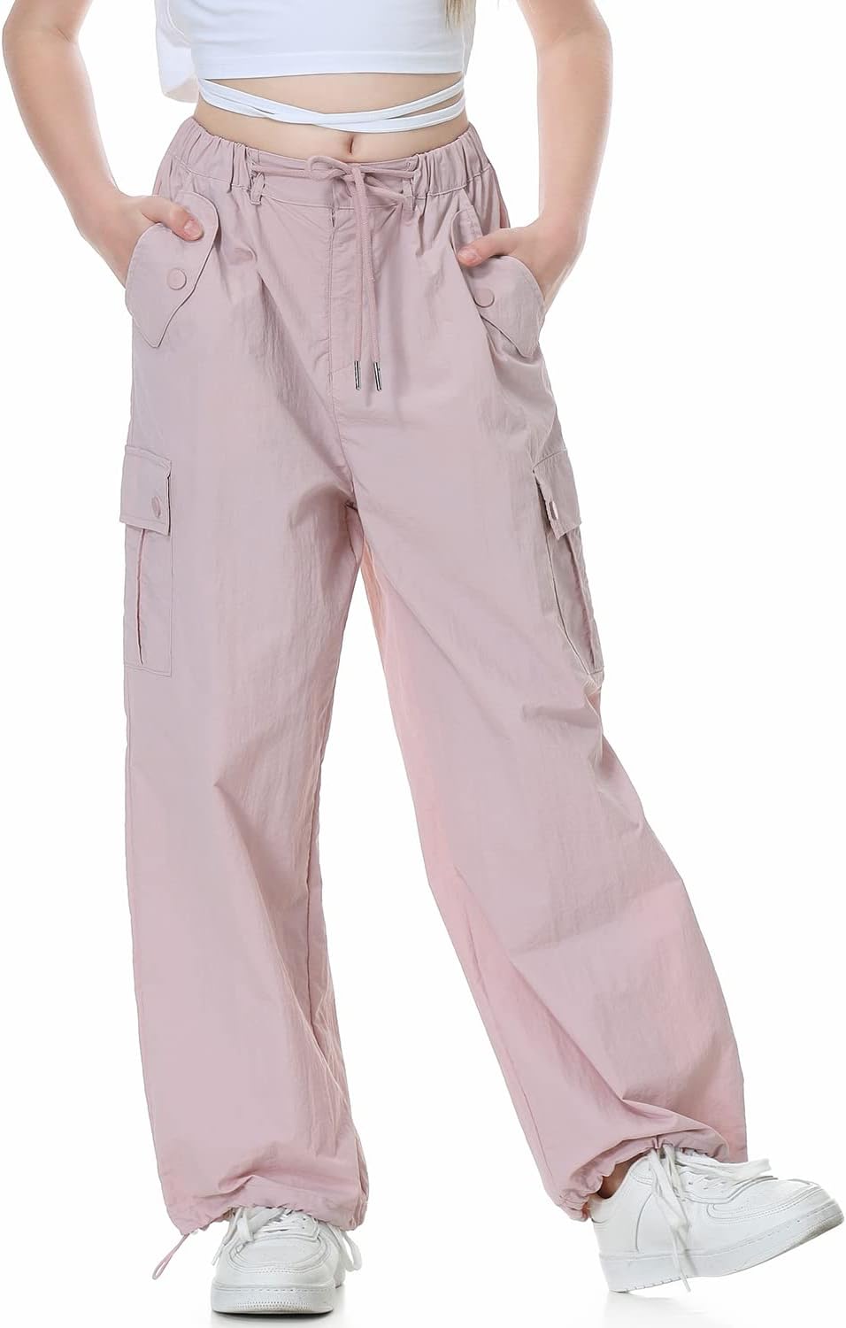 Stylish Y2K Parachute Pants for Girls - Trendy Cargo Trousers