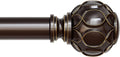 Long Bronze Curtain Rod for Windows 72 to 144 Inch Adjustable