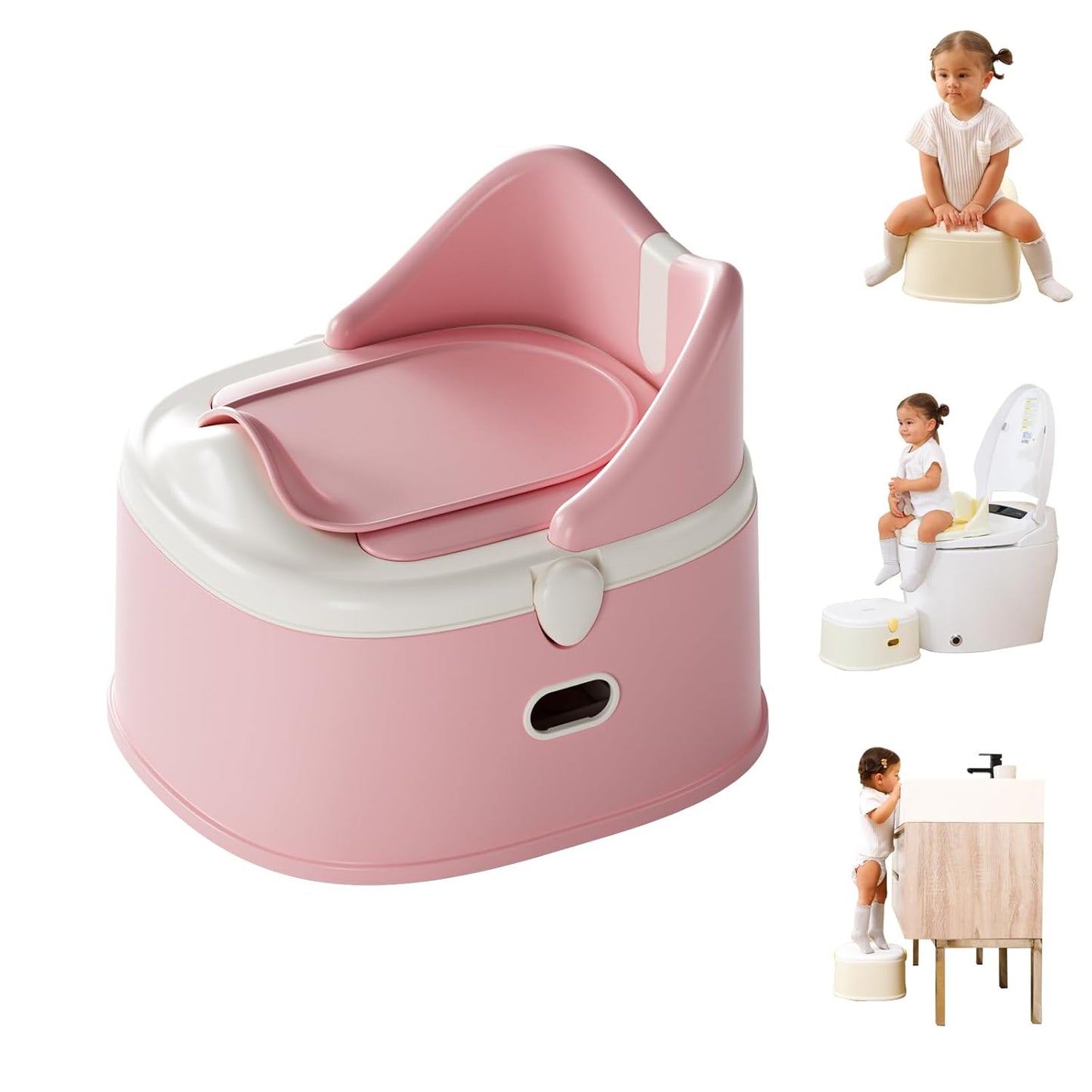 3 in 1 Toddler Potty Training Toilet Seat with Steps Ladder