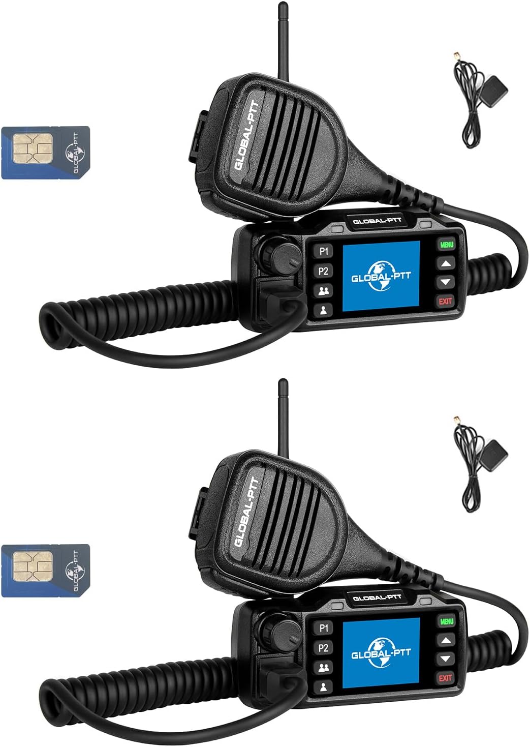 2-Pack Push-to-Talk Over Cellular Mobile Radios for Vehicles