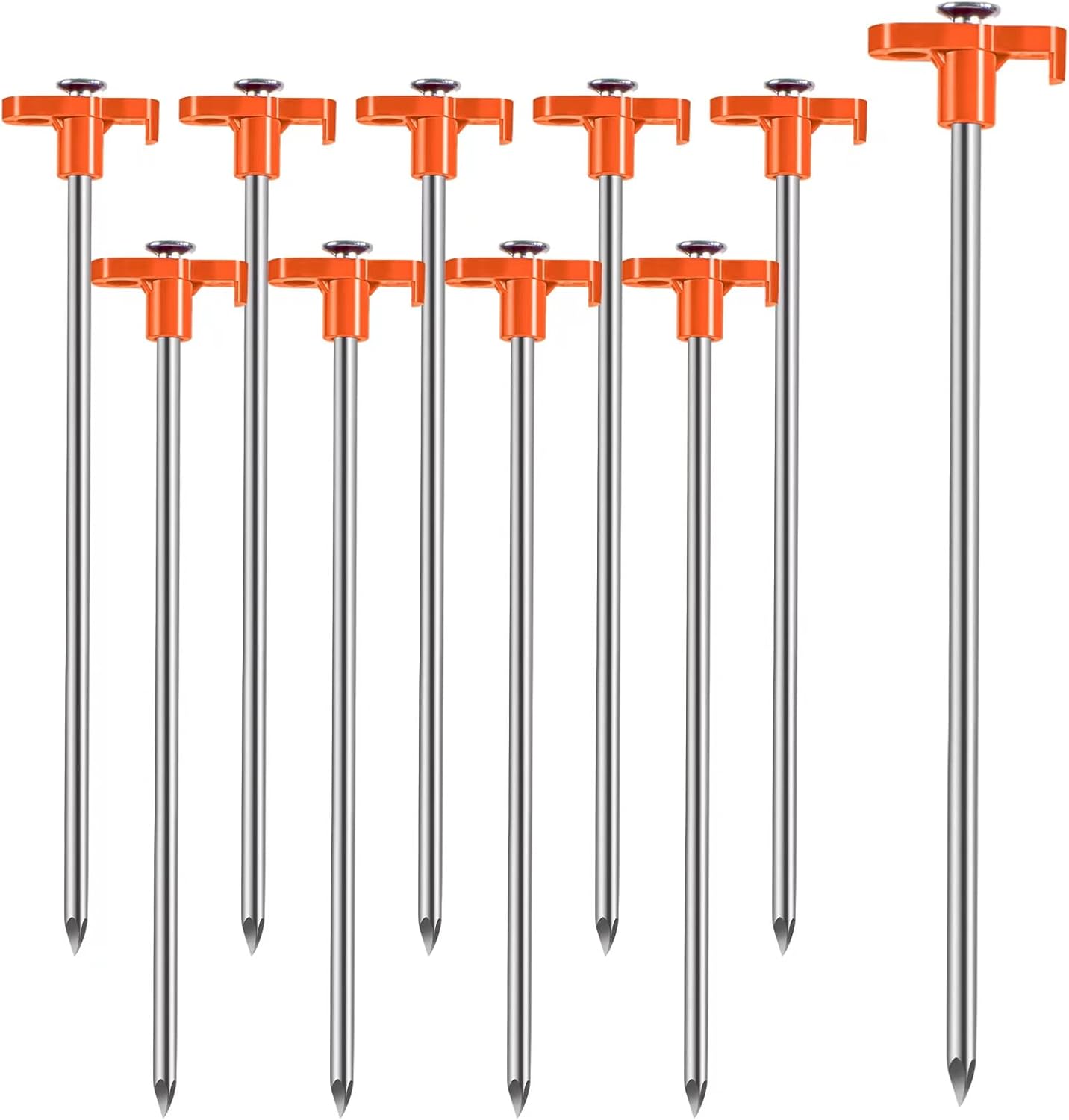 10PCS Heavy Metal Tent Stakes - Secure Any Terrain!