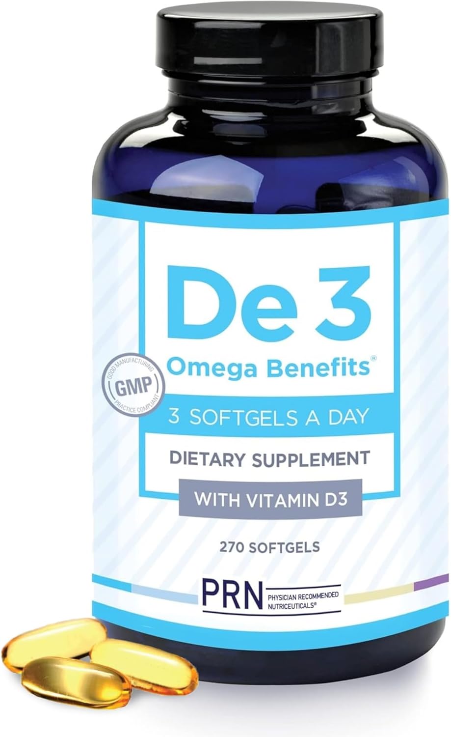 PRN De3 Dry Eye Ultra Pure Omega 3 Support for Dry Eyes