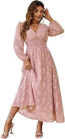 Boho Floral Maxi Dress for Women - Perfect for Weddings & More