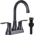 Centerset Lead-Free Modern 2-Handle Oil Rubbed Bronze Bathroom Faucet