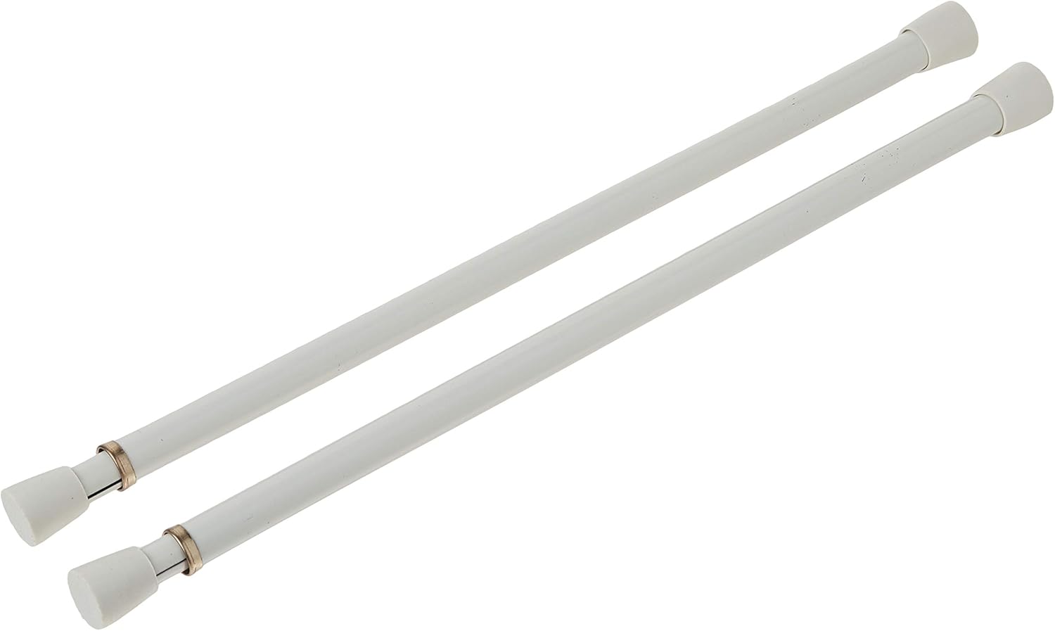 Adjustable White Tension Rods - Pack of 2 for Easy Window Curtain Installation!